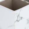 Relaxdays Desk Organiser, Pen Holder with 3 Compartments, Marble Look,