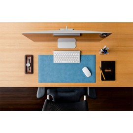 Miwax MX-6230-SBK Desk Mat, Synthetic Leather, Seagull Black