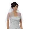 2T 2 Tier Silver Pearl Crystal Beaded Edge Bridal Veil