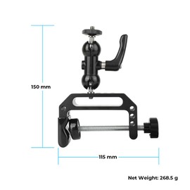 CAMVATE Large C Clamp with 1/4"-20 Mini Ball Hand for Camera Monitor Led Light Photographic Accessories(Jaw Open:65mm)