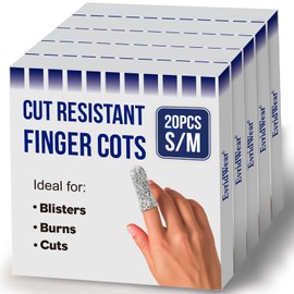 Evridwear 20PCS Finger Cots Cut Resistant Finger Sleeves,Glove Life Extender, Thumb Protectors Finger Covers Fingertip Protector for Cutting, Handicrafts, Craft, Kitchen, Sculpture