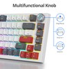 Guffercty kred 75% Percent Mechanical Keyboard with Knob, Gasket Mouted