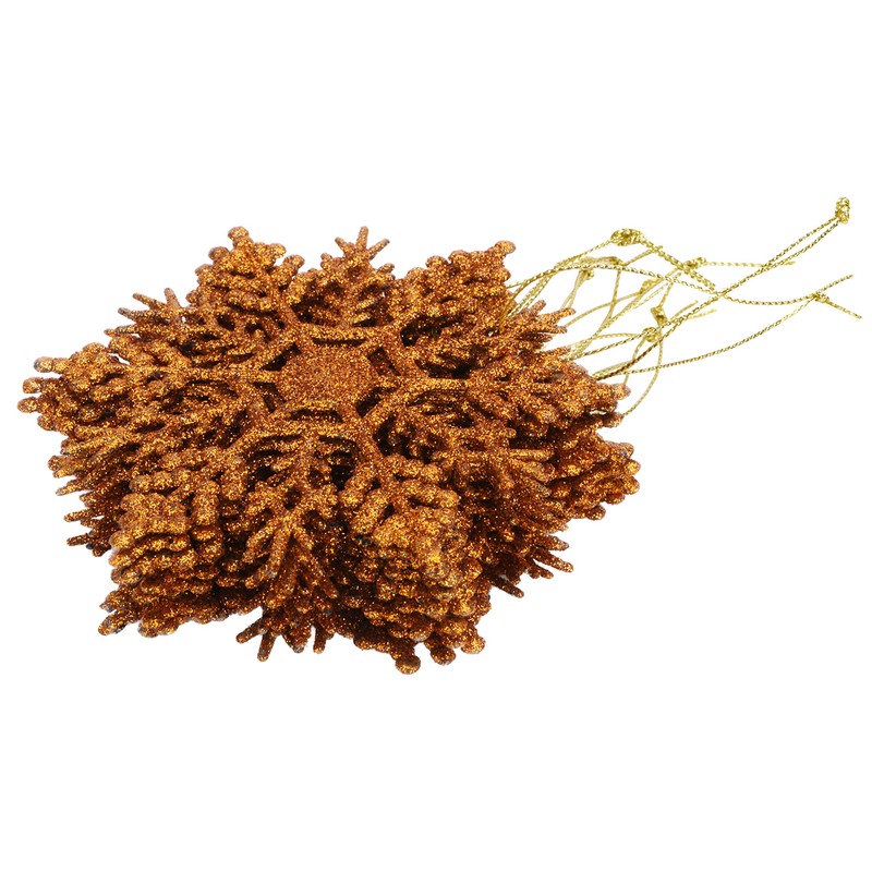 Christmas Concepts® Pack of 12-10cm Glitter Snowflake Hanging Decorations -