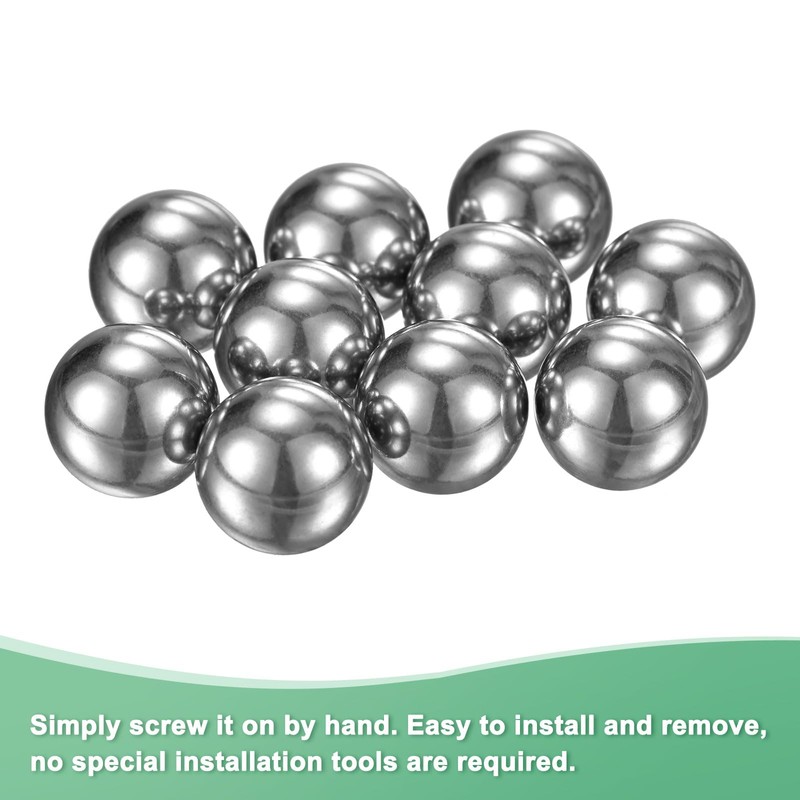 M METERXITY 4Pcs Threaded Ball Nut Knobs, M6x12mm 304 Stainless