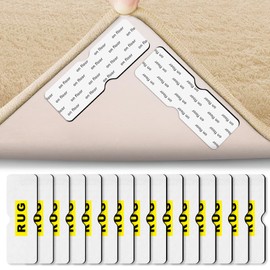 OWLKELA Anti-Slip Sheet, 15 Pieces, Mesh Hardened, Viscosity Recovery with Water, Won't Scratch Floors, No Traces, Anti-Slip Mat, For Carpets, Rugs, Sofas, Stairs, Entryways, Sliding Tape