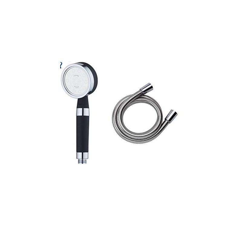 Housler® Gloss Black Metal Constructed Pressure increasing Shower Head and