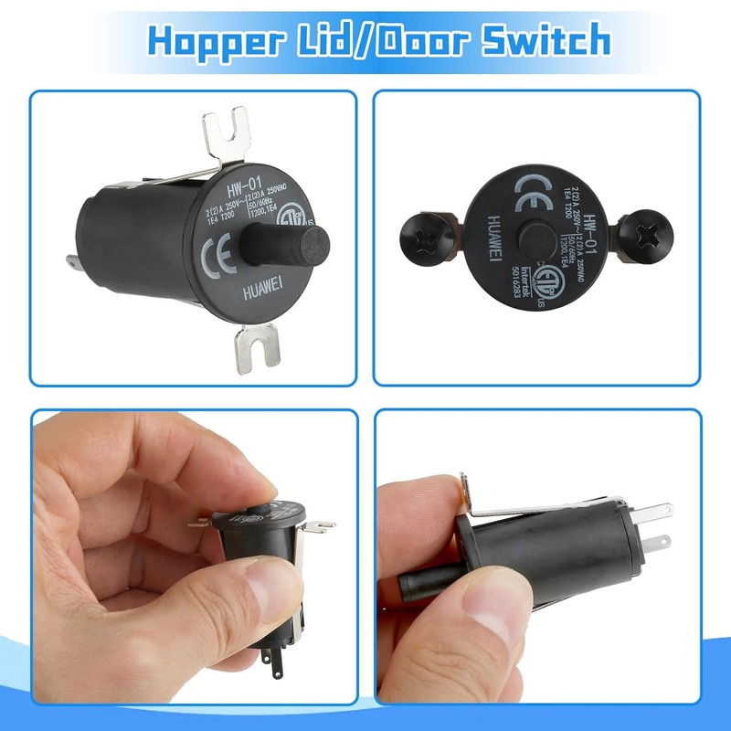 Mgoodoo 3 PCS Hopper Lid/Door Switch Kit, Replacement Part for