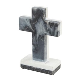THINGS REMEMBERED Gray Marble and Wood Cross