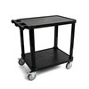 Pearington 3-Tier Compact Multi-Purpose Plastic Utility Cart with Lockable Wheels