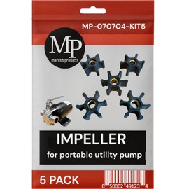 MP Maresh Products Utility Pump Replacement Impeller or Impeller Cover part for Water Transfer pump MP Mini (5 Impellers)