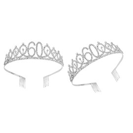 Minkissy 60th Birthday Tiara Crystal Crown Rhinestone Princess Birthday Crown Hair Accessories Happy 60th Birthday Crown Tiara for Women Ladies