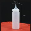 Hakka 6 Pack 12 oz Plastic Squeeze Bottles Condiment Sauce