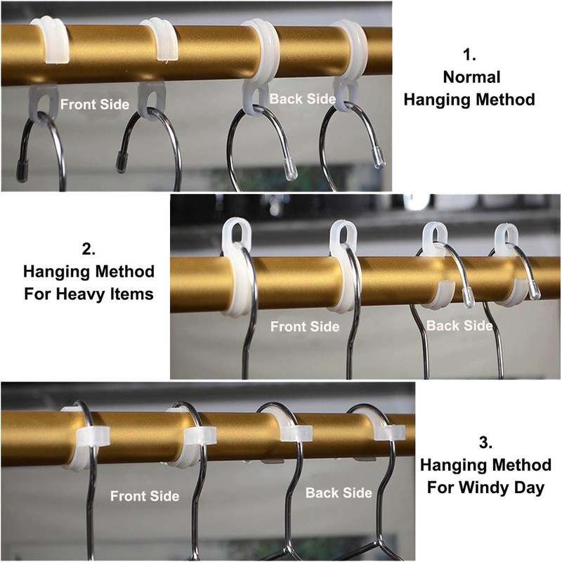 20 Pieces Windproof Hanger Hooks,Non-Slip Clothes Hanger Buckle Clip,Laundry Hanging