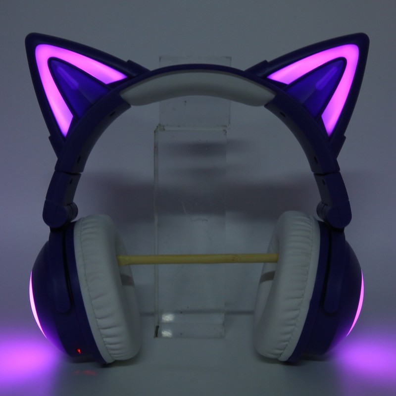 Cat Ear Bluetooth Headset Stereo Cute High Sensitivity Built in