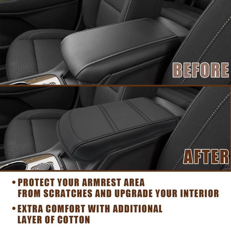 Muslogy Center Console Armrest Cover Fit for GMC Acadia 2023