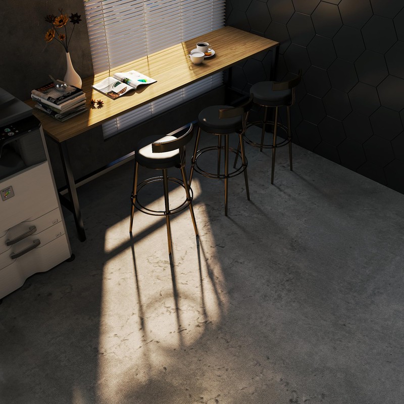 3yecao 24"×354" Dark Grey Black Vinyl Flooring Sticker