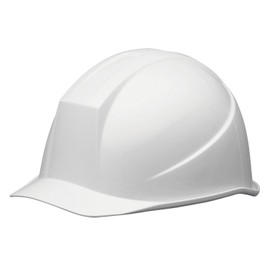 Midori Anzen SC11B RA KP Helmet for Work, ABS Rain Guard, Anti-slip, Super White