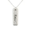 AJ's Collection Open Heart Sterling Silver Name Necklace. Customize with