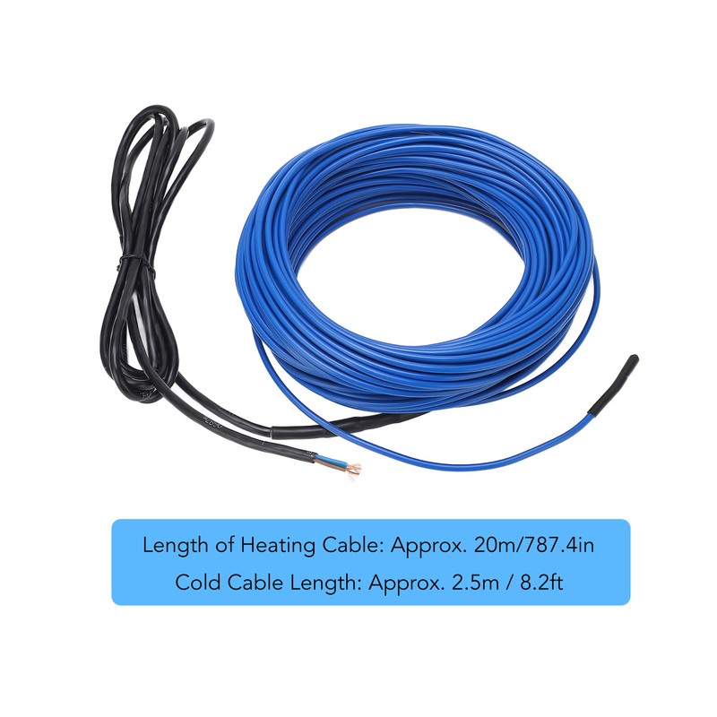 Heating Cable 20M Length 300W IP68 Waterproof Freeze Proofing Pipeline
