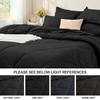 Litanika Super King Comforter Set with Sheets Black - 7