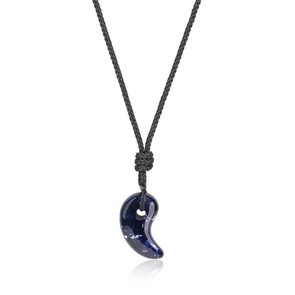 COAI Necklace with Magatama Pendant, Sodalite, Sodalite