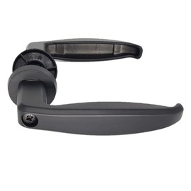 TLDSHOP® - Handle for metal or iron doors - Door thickness - Colour: black - Door thickness: (55 x 70 mm)