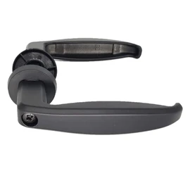TLDSHOP® - Handle for metal or iron doors - Door thickness - Colour: black - Door thickness: (55 x 70 mm)