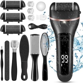 Electric Foot Callus Remover Kit 18 Pieces for Feet Electric Foot Filer Dead  Remover for Feet Callous Remover Tool Electric Pedi Electric Foot File Kit Luxurious (White) - Color: black