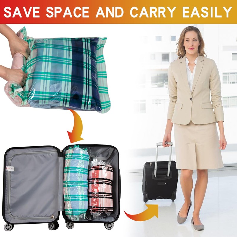 Storage Master 12 Travel Compression Bags, Vacuum Packing Space Saver