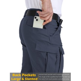 MANSDOUR Men's Hiking Tactical Pants Stretch Cotton Cargo Work Pants for Men Lightweight Relaxed Fit Army Combat Military Pants Ripstop Multi Pockets Casual Construction Outdoor Trousers