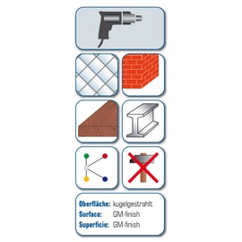 Alpen 72900500100" Profi Multicut Tungsten Carbide Multi Purpose Drill Bits, Grey, 150 x 5.0 mm