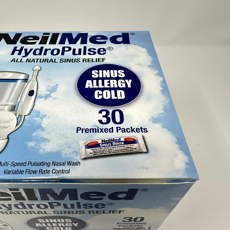 NeilMed HydroPulse All Natural Sinus Relief with 30 Pre-Mixed Packets