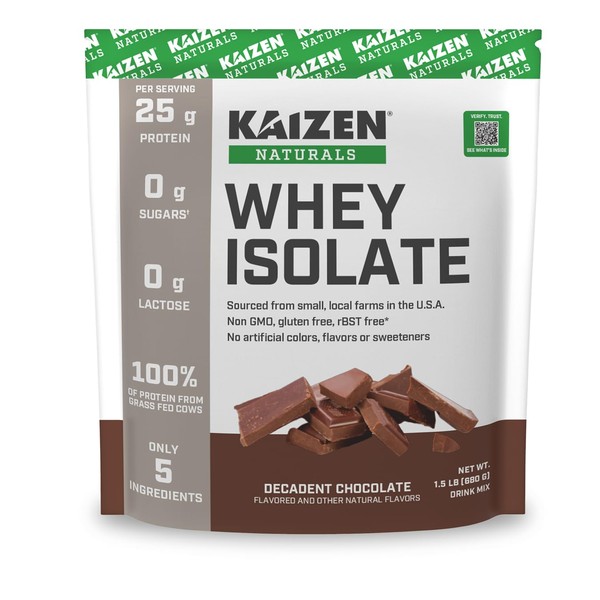Kaizen Naturals Whey Isolate | Chocolate | 25g Protein |