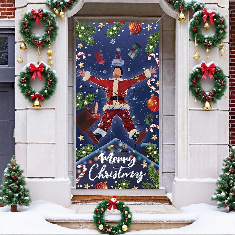 Funny Christmas Banner Happy Xmas Backdrop Sign Winter Xmas Decor