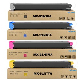 SkyPrint MX51NT MX-51NT Toner Cartridge Replacement Sharp MX-51NTBA MX-51NTCA MX-51NTMA MX-51NTYA use for Sharp MX-4110N MX-4111N MX-4140N MX-4141N MX-5110N MX-5111N MX-5140N Printer