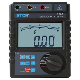 ETCR3000 Digital Earth Resistance Tester 3-Wire 2-Wire Ground Resistance Meter 0.01Ω-2000Ω Earth Voltage AC 0V-600V