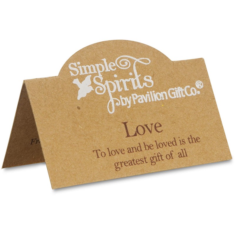 Pavilion Gift Company Simple Spirits 41008 Angel Figurine Holding Hearts,