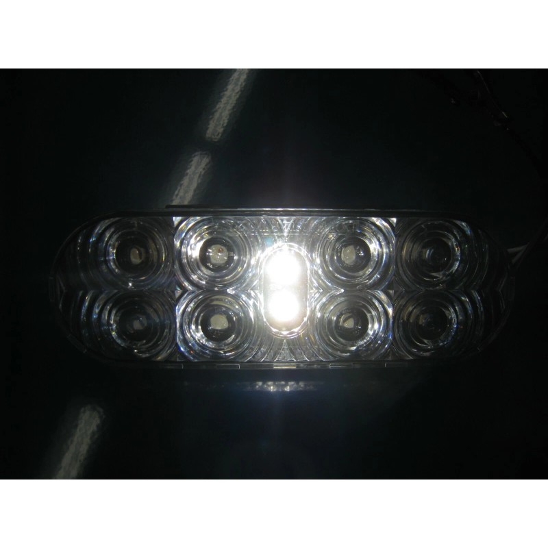 TecNiq (2) TecNiq LED 6" oval clear lens stop/turn tail