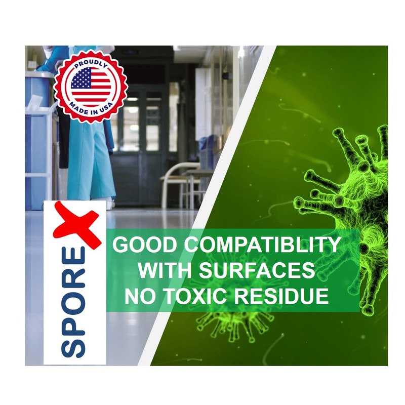 SPOREX Disinfectant (1 gallon) Eliminate 99.9999% C Difficile Spores, Viruses,