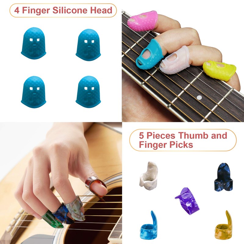 Yumzeco Guitar Accessories Kit, 78 Pcs with Guitar Wall Mount,Guitar