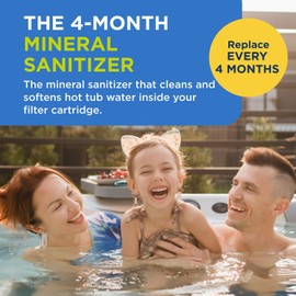 FROG Filter Mate for Hot Tubs - Prefilled Sanitizing Mineral Dispenser Stick - Easy Installation into Filters for Easy Hot Tub Treatment & Water Maintenance