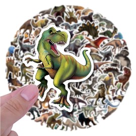 FEIXINUS 105PCS Dinosaur Realistic Sticker, Dinosaur Aesthetic Stickers for Water Bottle, Dinosaur Realistic Decals for Laptop, Dinosaur Realistic Stickers for Luggage, Skateboard, Scrapbooking