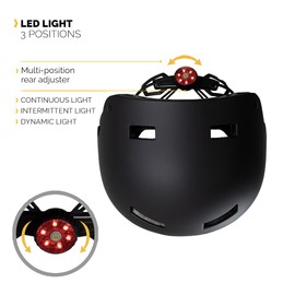 PANK Premium Urban Bicycle Helmet Men Women Skater Helmet BMX E-Scooter Skateboard Scooter Inline Skates Halfpipe Helmet Bicycle Helmet with Light & Soft Padding