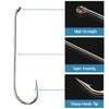 Fly Tying Hooks Aberdeen Hooks, 150pcs Streamer Fly Hooks Trout