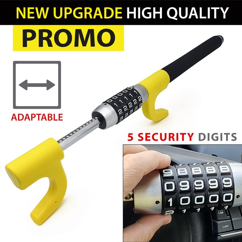 KRASER KR940B Heavy Duty Steering Wheel Lock Keyless Combination Code,