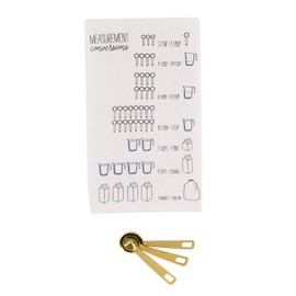 Mud Pie Measuring Spoon and Dish Towel, 2 Piece Set (Measurement Conversion)