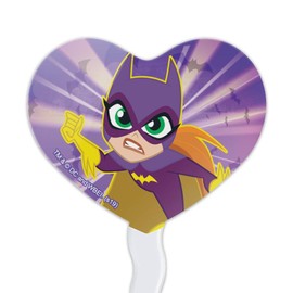 GRAPHICS & MORE DC Super Hero Girls Batgirl Heart Love Cupcake Picks Toppers Decoration Set of 6