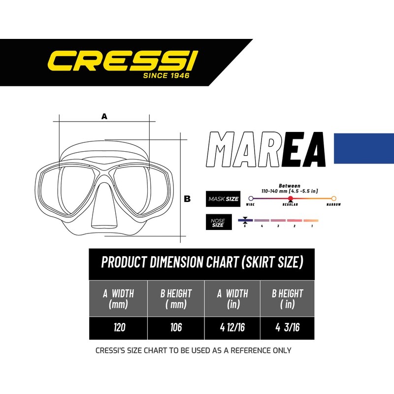 Cressi Unisex's Marea (New) Mask Diving, Lilac/White, One Size