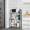 XAONIEN Kitchen Metal Bakers Rack Microwave Oven Stand Kitchens with
