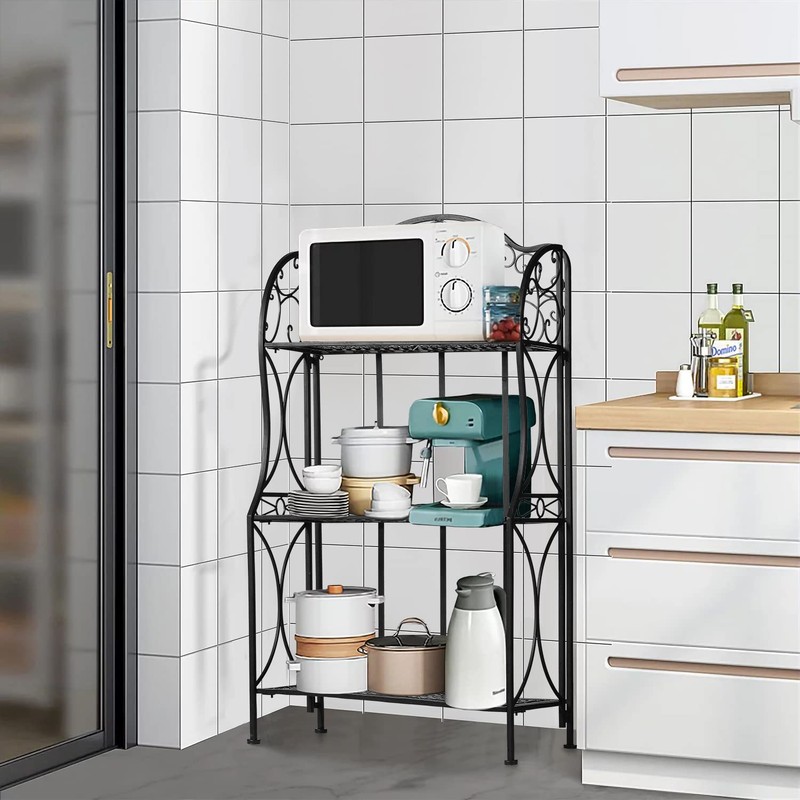 XAONIEN Kitchen Metal Bakers Rack Microwave Oven Stand Kitchens with